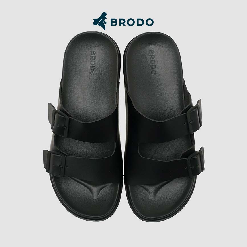 Jual BRODO - Sandals Wira Cruise Full Black | Shopee Indonesia