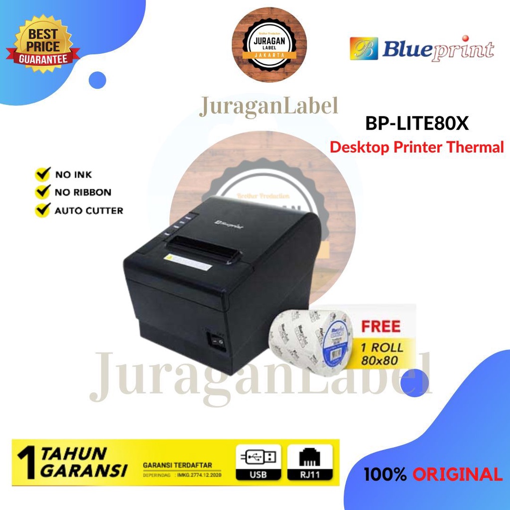 Jual BLUEPRINT BP LITE80X Printer Kasir Thermal USB RJ11 Setara Epson TM82 Shopee Indonesia