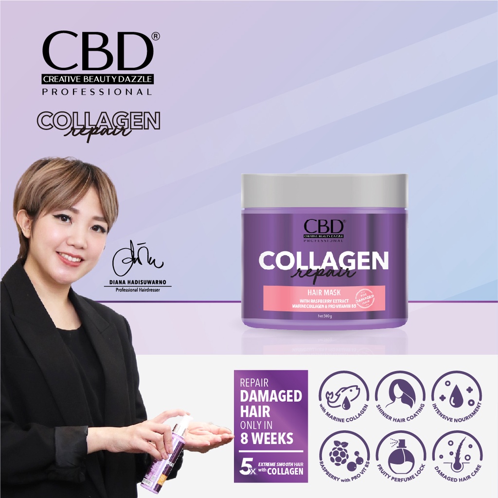 Jual Cbd Collagen Repair Hair Mask Gr Shopee Indonesia