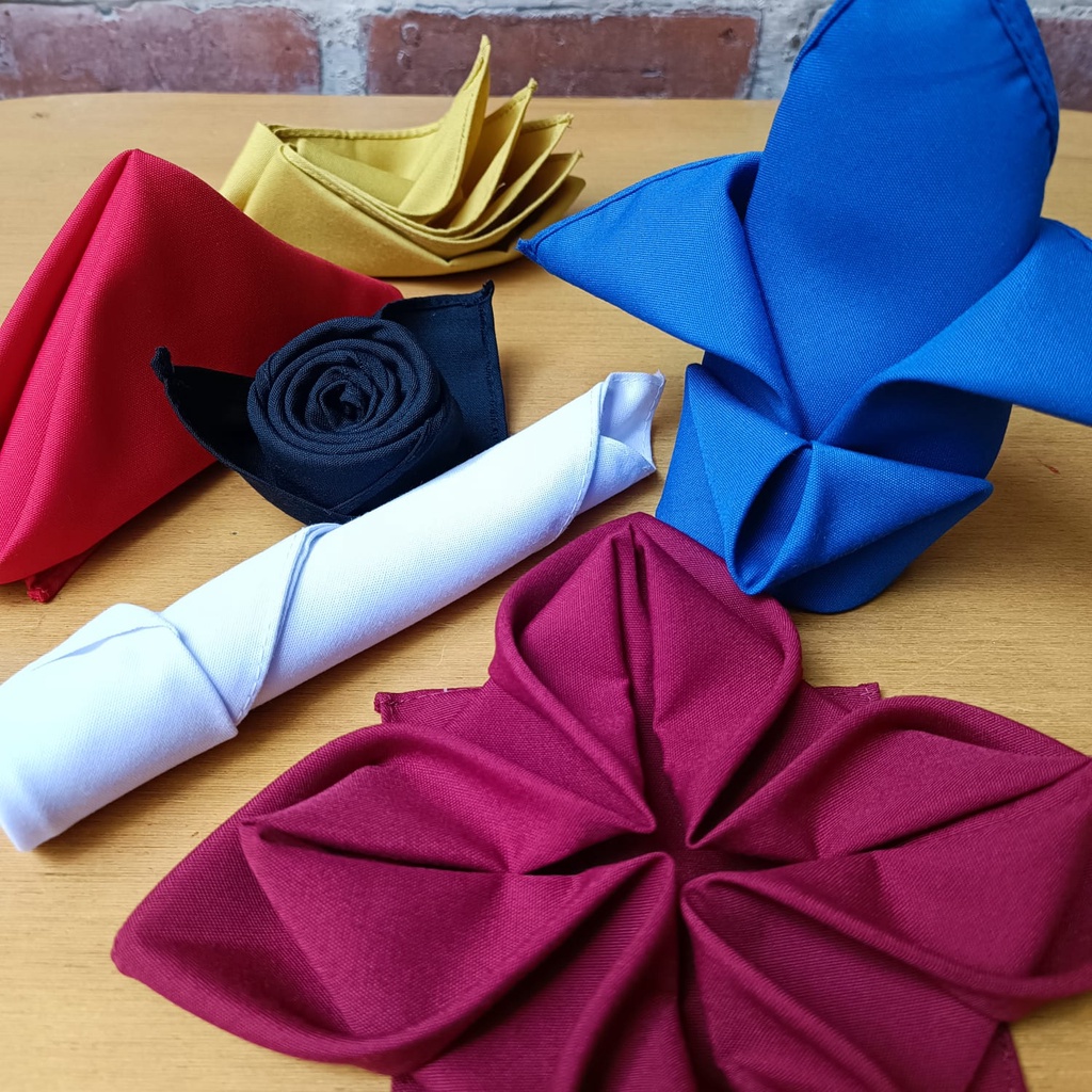 Jual Serbet Napkin Lap Polos Ukuran 48cm x 48cm untuk Hotel Restoran