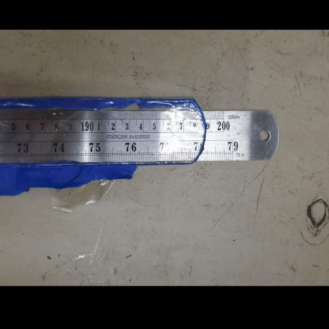Jual Penggaris Besi 200 Cm - 2000 Mm - 2 Meter - Steel Ruler 80 Inch ...