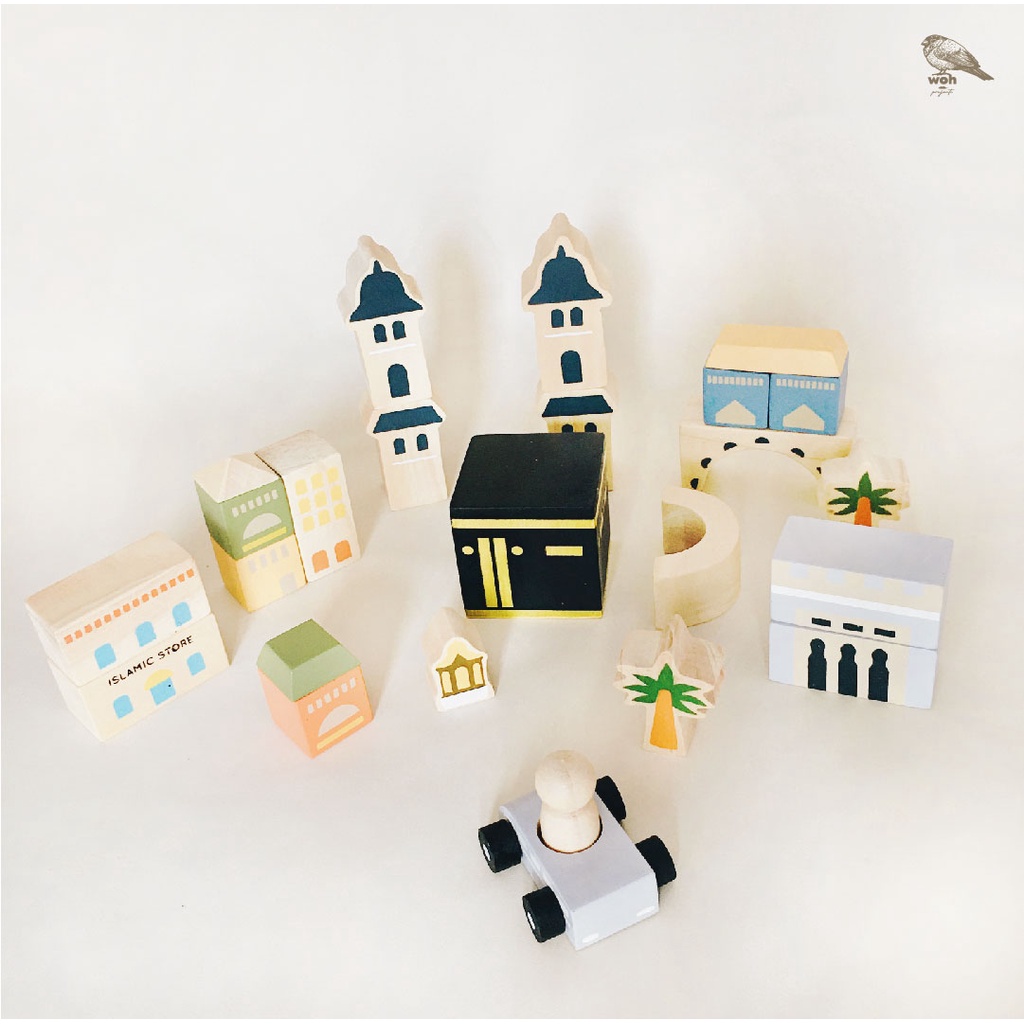 Jual WOH Projects | Mecca City Wooden Blocks, Mainan Kayu Kota Mekah ...