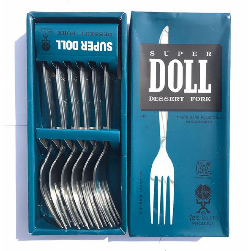 Jual Sendok Makan Super Doll ORIGINAL TEBAL isi 6 / Sendok Garpu Makan ...
