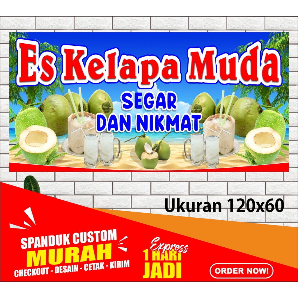 Contoh Desain Spanduk Banner Es Kelapa Muda Contoh Th 2332