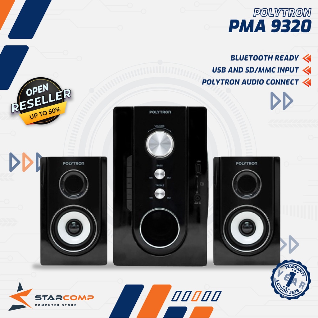 Jual POLYTRON PMA 9320 Bluetooth Multimedia Speaker PMA9320 | Shopee ...