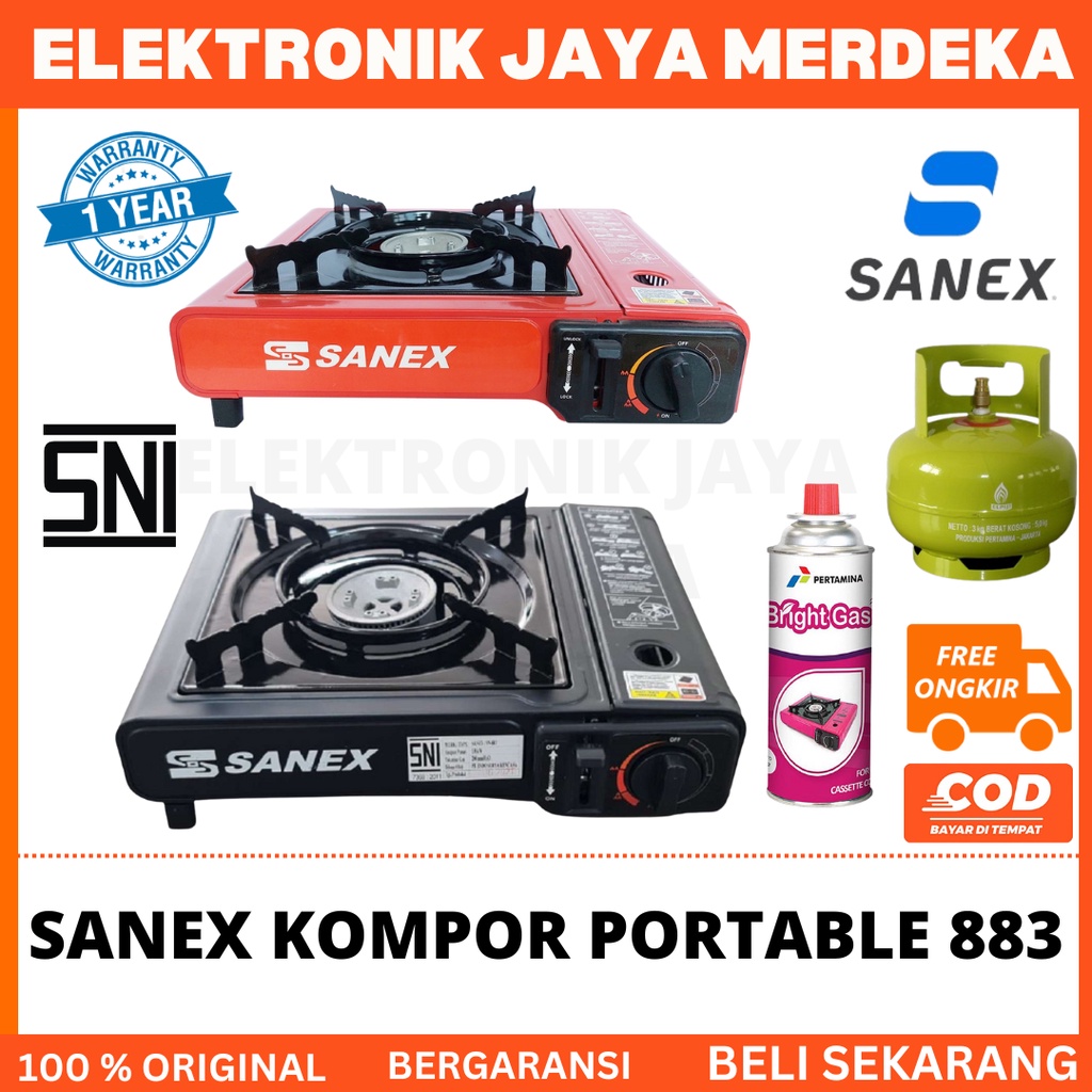 Jual Kompor Gas Portable Satu Tungku Sanex Kompor Portable Sanex