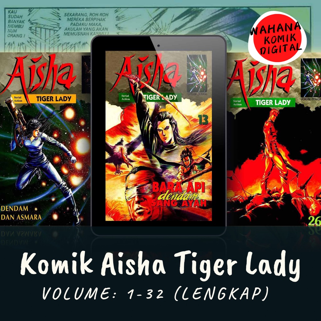 Jual Paket Komik Scan Digital Aisha Tiger Lady Volume 1 32 Bahasa