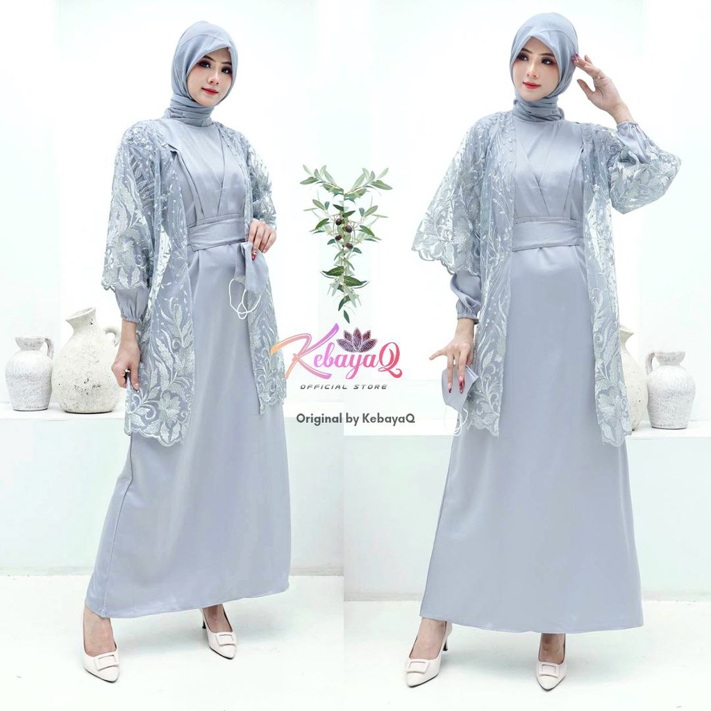 Jual KQ> GAMIS EDISI LEBARAN TERBARU - DRESS MAXI OUTER KEKINIAN