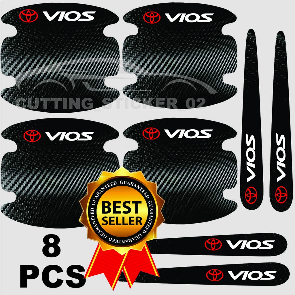 Jual STICKER KARBON 3D MOBIL VIOS STICKER CARBON 3D PELINDUNG HANDLE ...