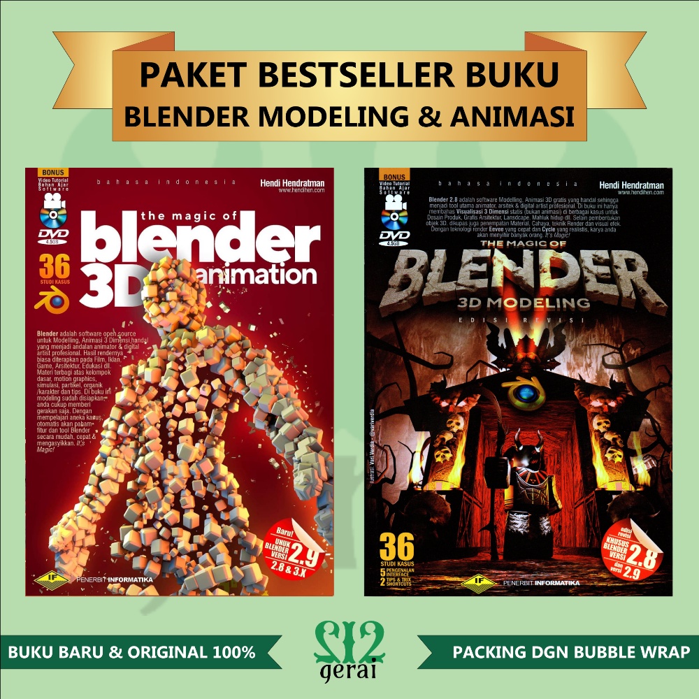 Jual PAKET BUKU BLENDER 3D MODELLING DAN ANIMATION | Shopee Indonesia