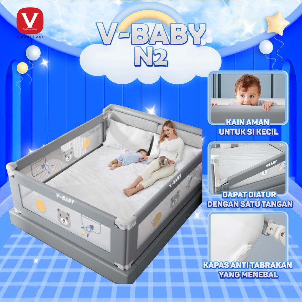 Jual VBABY CARE babyBedrail Baby Bed Rail Safety Guard Bedguard Fence