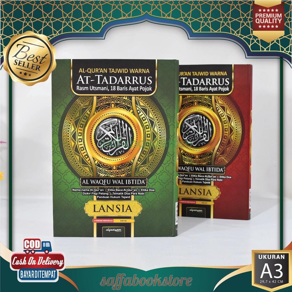 Jual Mushaf Al Quran Non Terjemahan At Tadarrus A3 Alquran Jumbo Warna ...