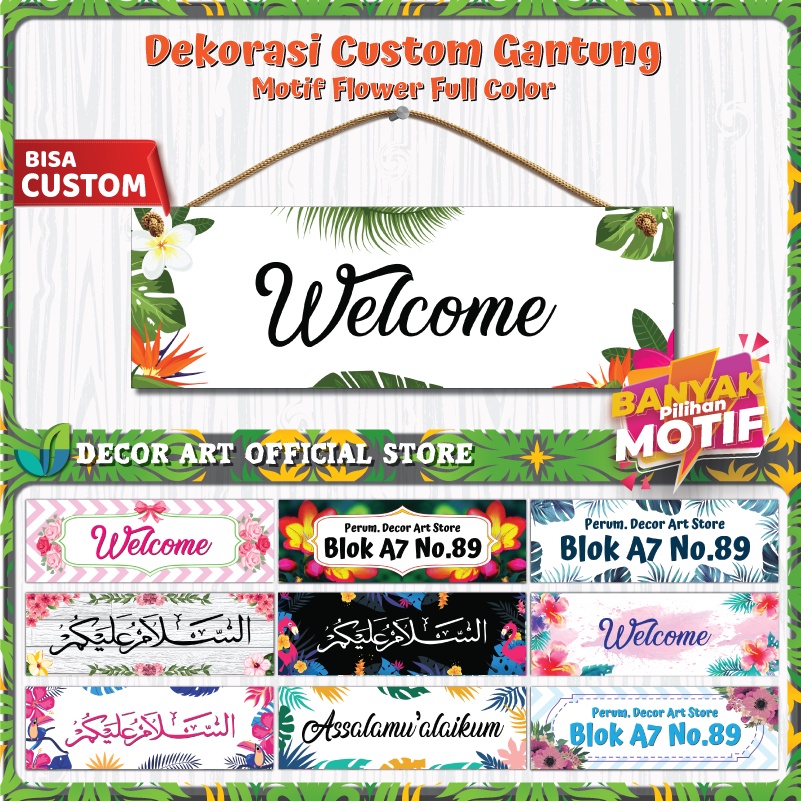 Jual Decorart X Cm Hiasan Dinding Kayu Model Gantung Tali Motif