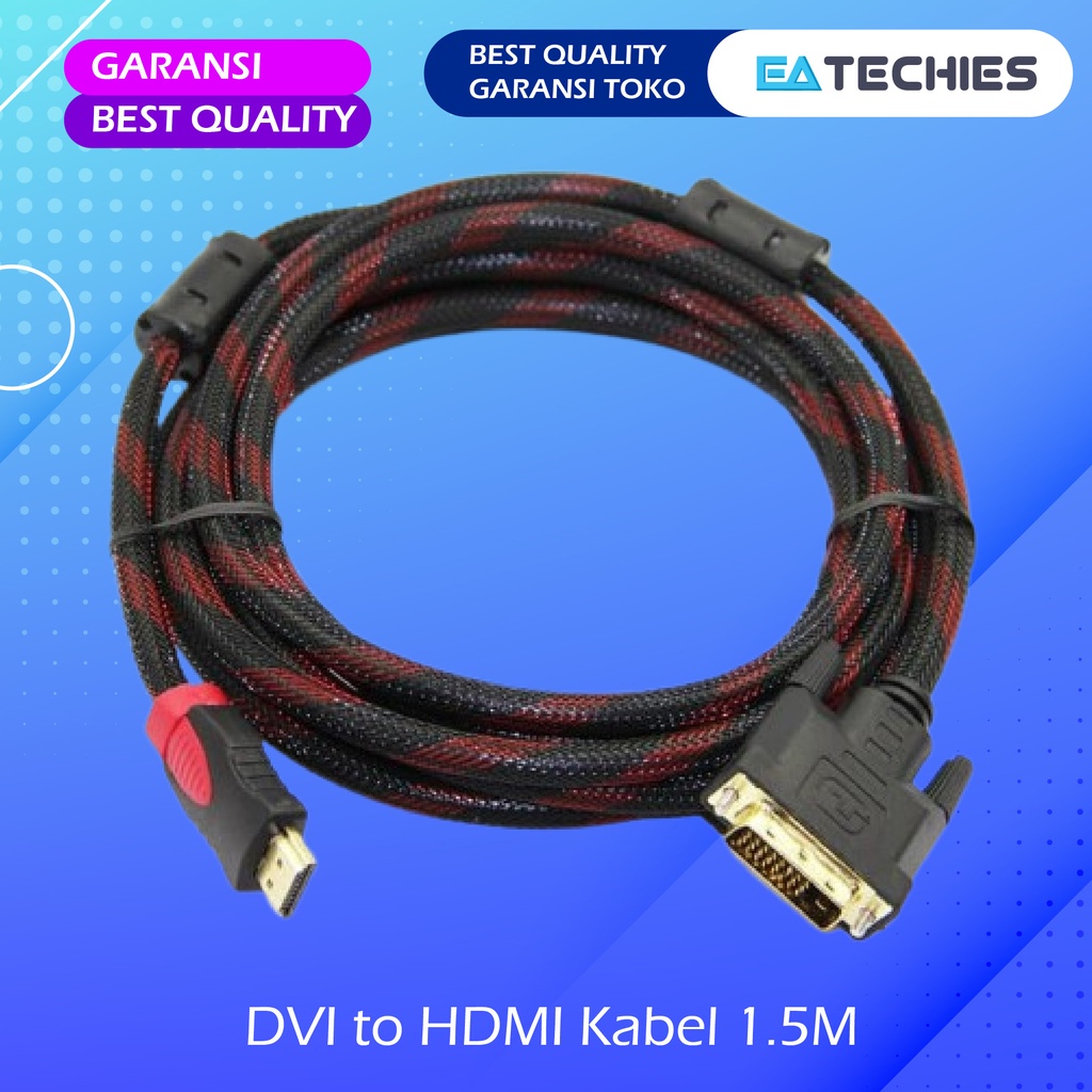 Jual Kabel DVI TO HDMI 1.5 Meter Converter 24+1 DVID 24 pin Adapter