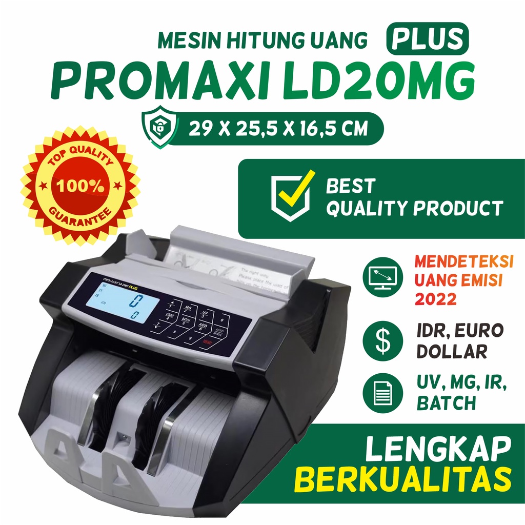 Jual Mesin Hitung Uang Bill Counter Promaxi Ld Mg Plus Deteksi Emisi