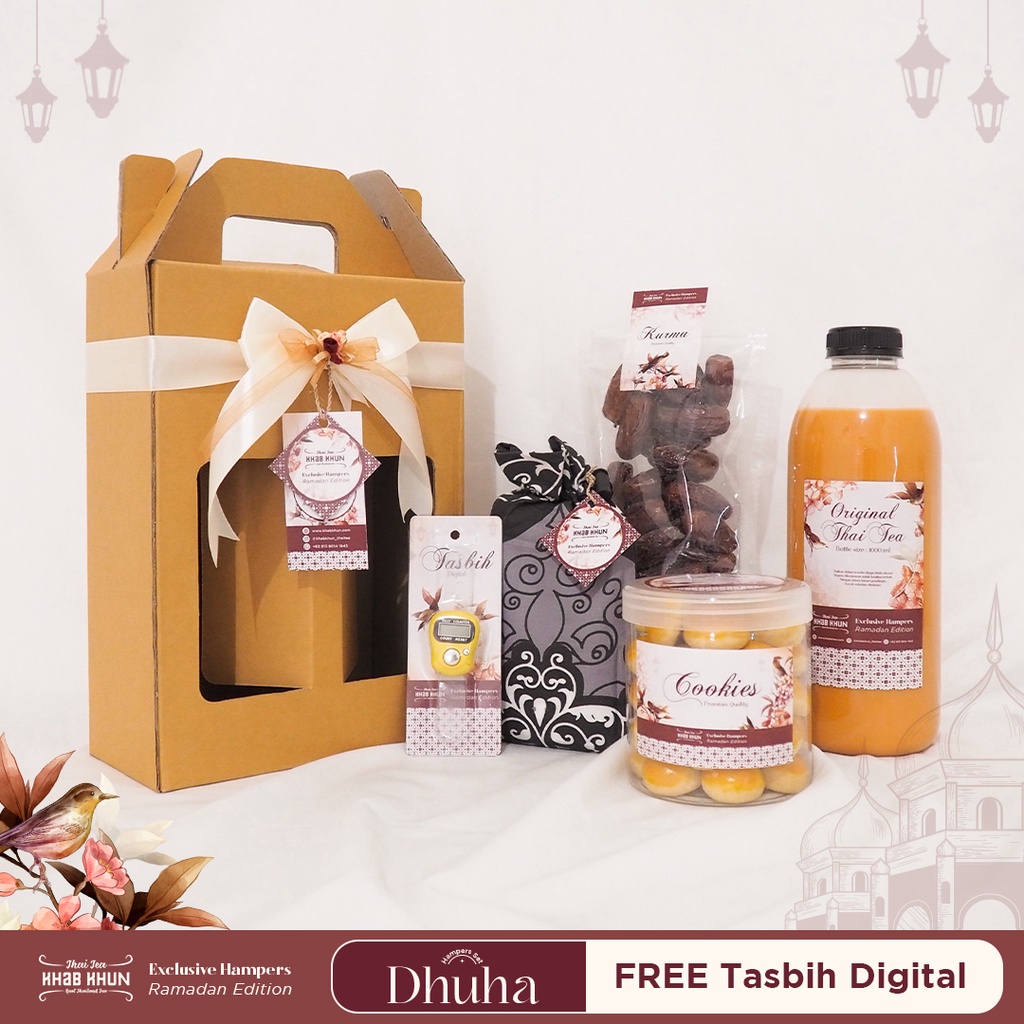 Jual Dhuha Hampers Set / KHAB KHUN THAI TEA / HAMPERS IDUL FITRI 2023