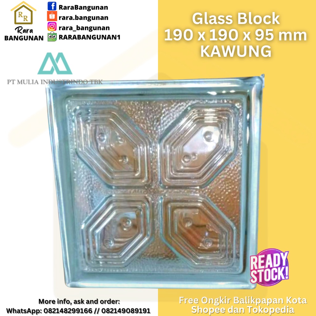 Jual Glass Block Mulia 190x190x95 Lengkap Semua Tipe Pencahayaan Ruangan Shopee Indonesia 5845