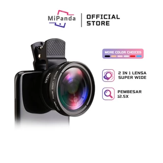 Mipanda 2 In 1 Lensa Super Wide Angle Lens Macro Smartphone Aksesoris Lensa HP 12.5X Camera