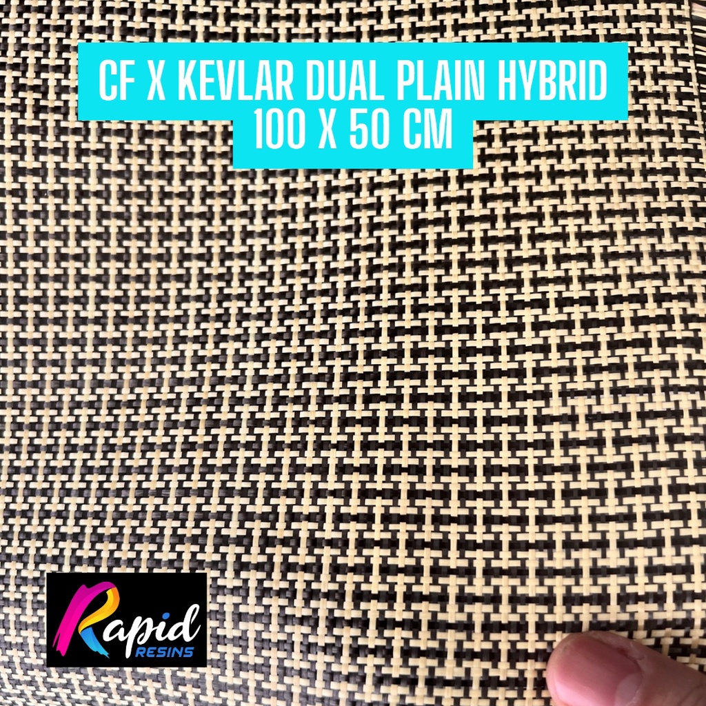 Jual Serat Karbon Carbon Kevlar Hybrid Fabric 3K Dual Plain Yellow ...