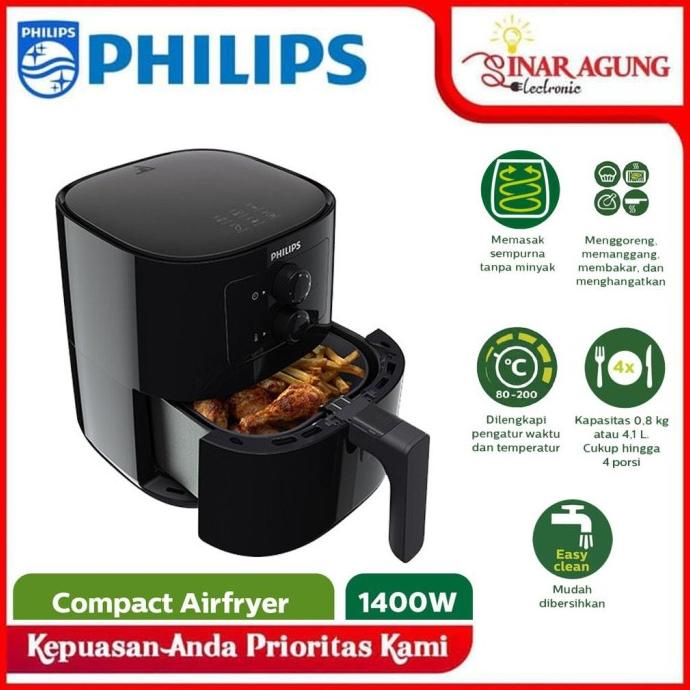 Jual PHILIPS ESSENTIAL AIR FRYER 4L HD9200 HD-9200 HD 9200 - GARANSI ...