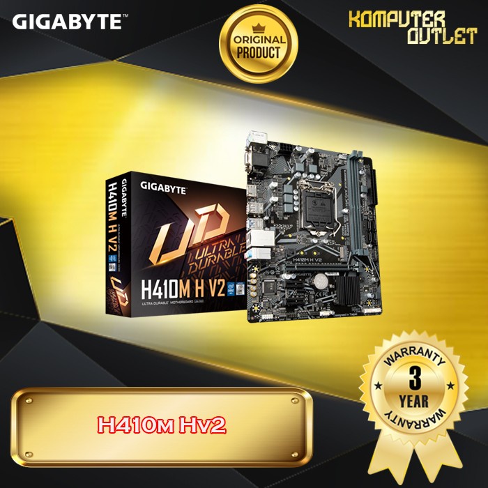 Jual GIGABYTE H410M H V2 MOTHERBOARD INTEL GEN 10 (LGA 1200 DDR4