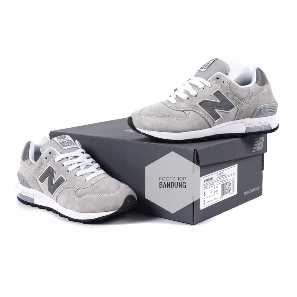 Jual Sepatu Sneakers Kasual Unisex Pria Wanita New Balance 1400 Light Grey Suede MADE IN USA Size 36 44 BNIB FREE KAOS KAKI Shopee Indonesia