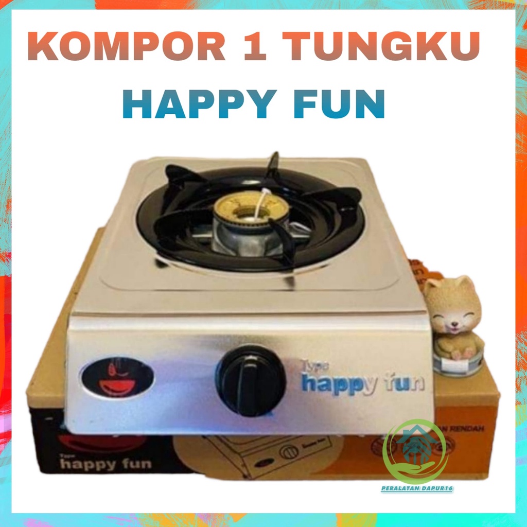 Jual Kompor Satu Tungku Stainless Kompor 1 Tungku Happy Fun Kompor