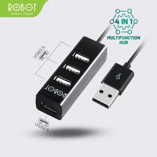 ROBOT USB HUB 4 Port Universal Panjang 80cm Multifungsi Tipe H140-80 4 Ports USB HUB Portable Multi Function Original Garansi Resmi 1 Tahun