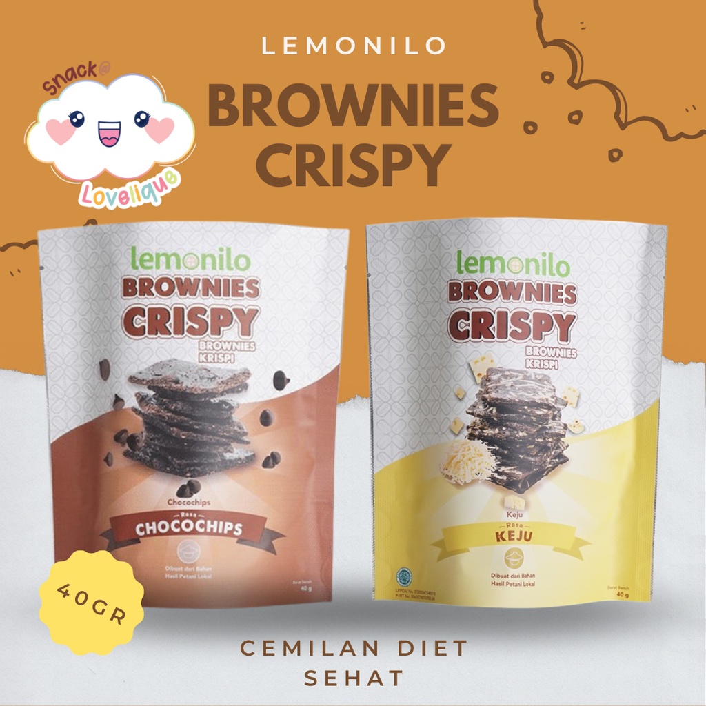 Jual Lemonilo Brownies Crispy – All Variant – Chocochips / Cheese Keju ...
