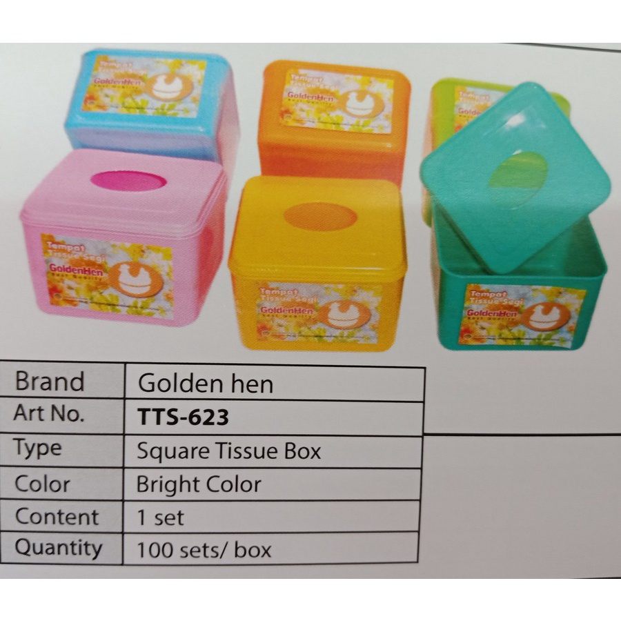 Jual Wadah Kotak Tempat Tisu Kotak Persegi Plastik Square Tissue Box ...