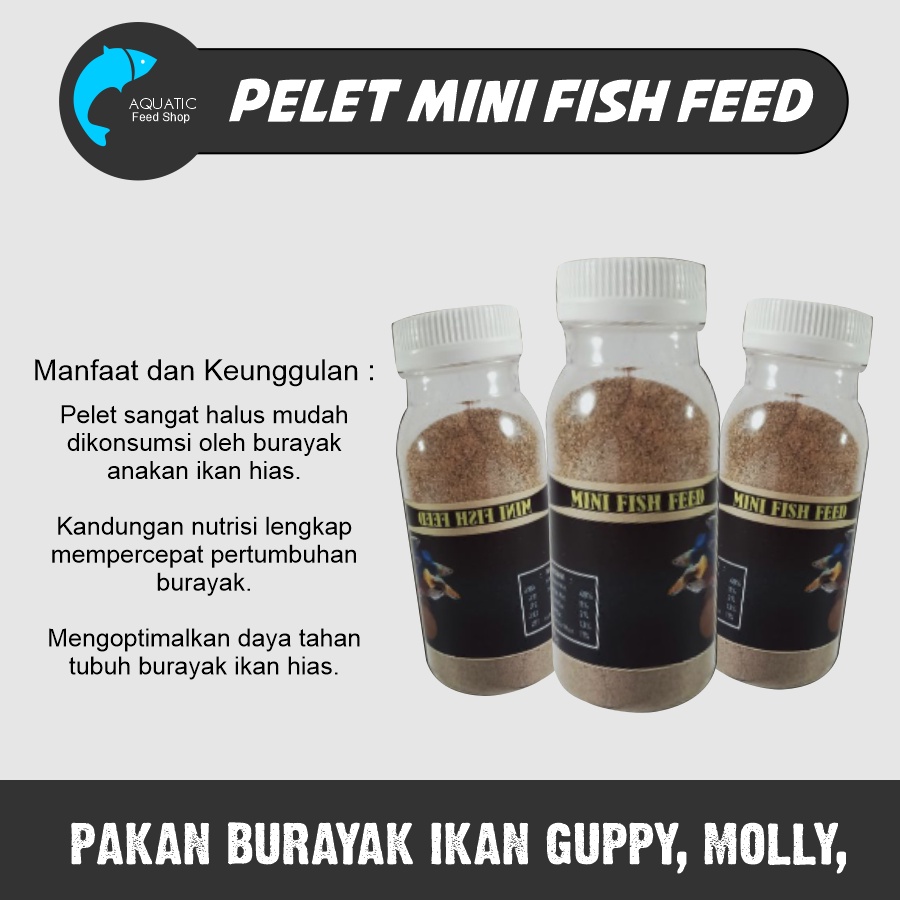 Jual Pelet Pakan Anakan Ikan Hias Guppy Molly Platy Neon Tetra | Shopee ...