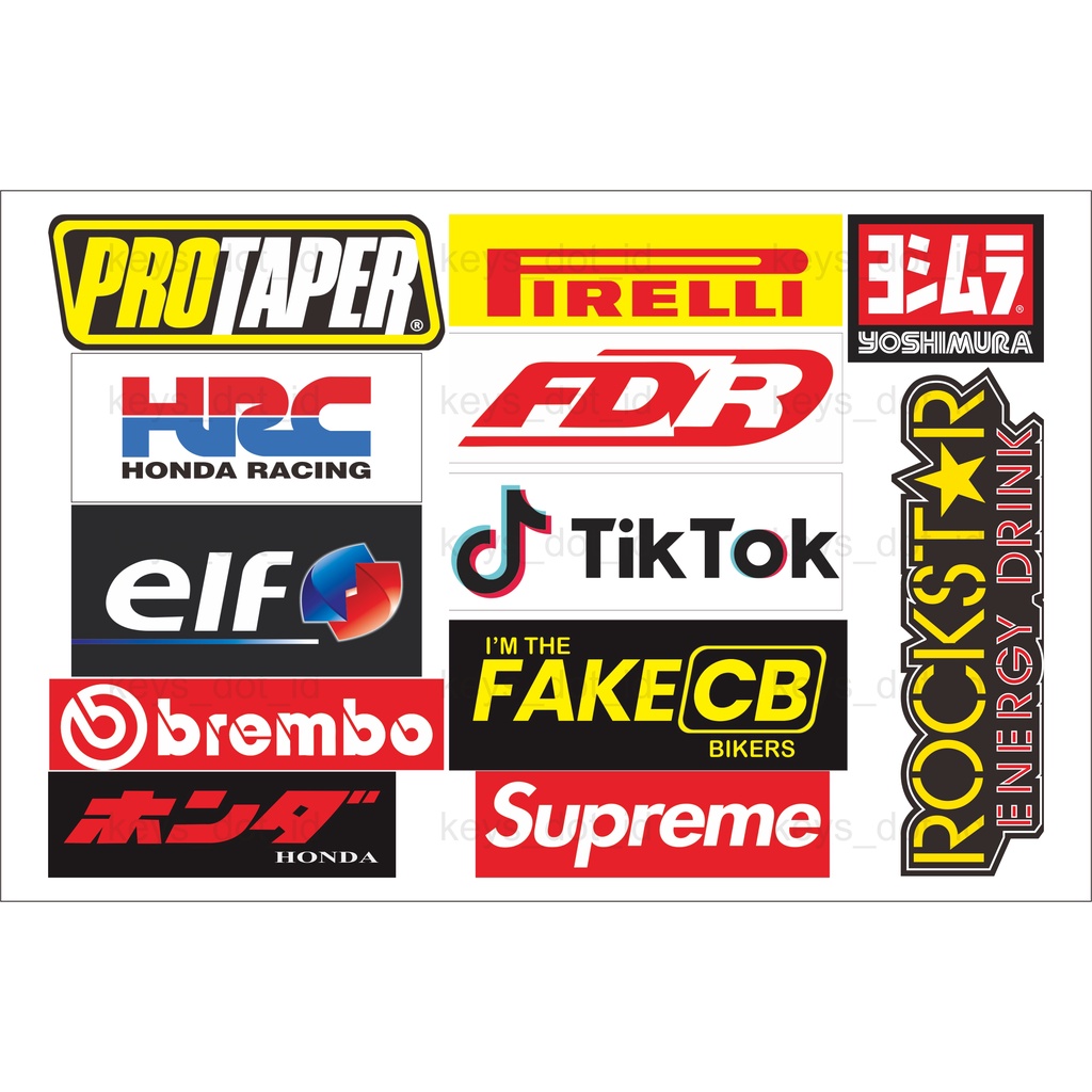 Jual STICKER STIKER PACK RACING SPONSOR, STIKER MOTOR ANTI AIR | Shopee ...