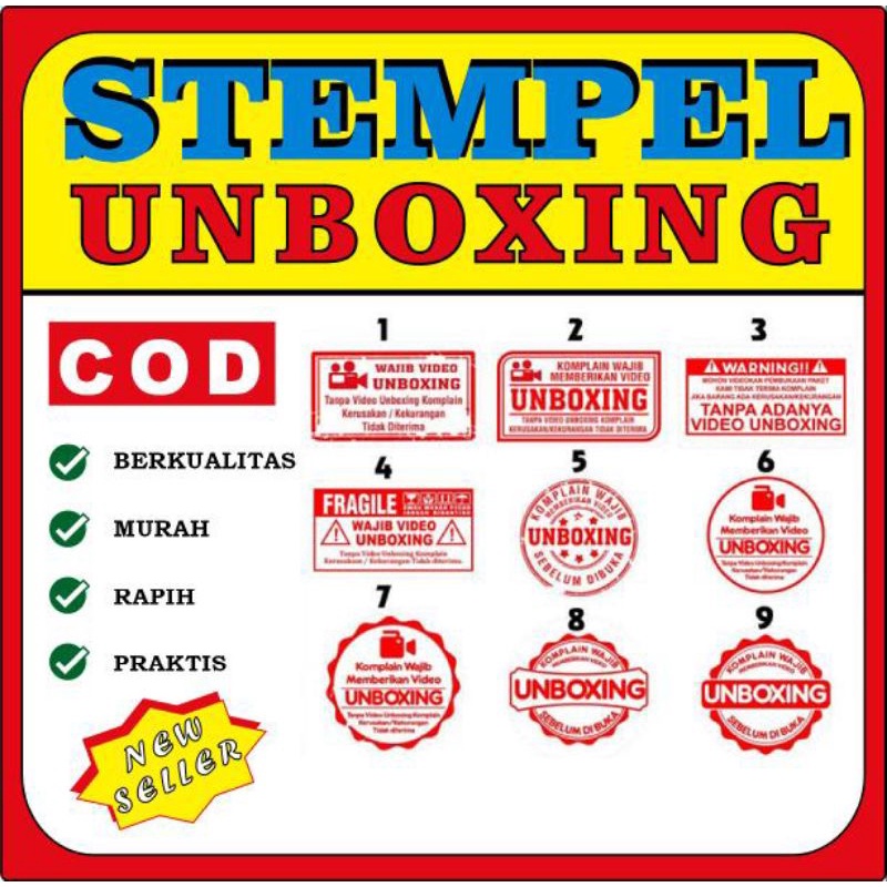 Jual Stempel Unboxing Stempel Flash Stempel Custon Termurah Shopee