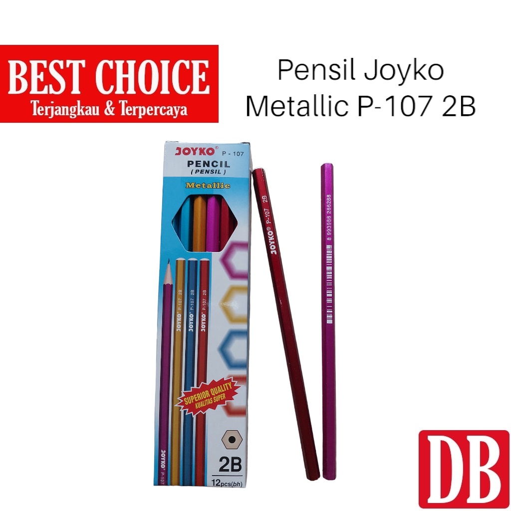 Jual Pensil 2b Pensil Tulis Metallic Joyko P 107 2b 12pcs Shopee