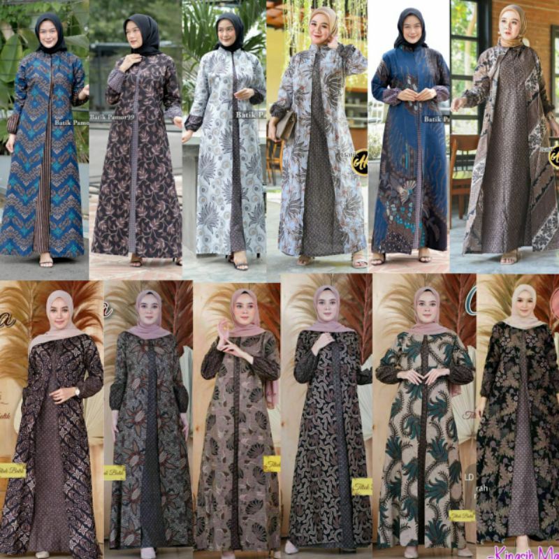 Jual Gamis Batik Jumbo Modern Premium - Gamis Busui All Size/Gamis