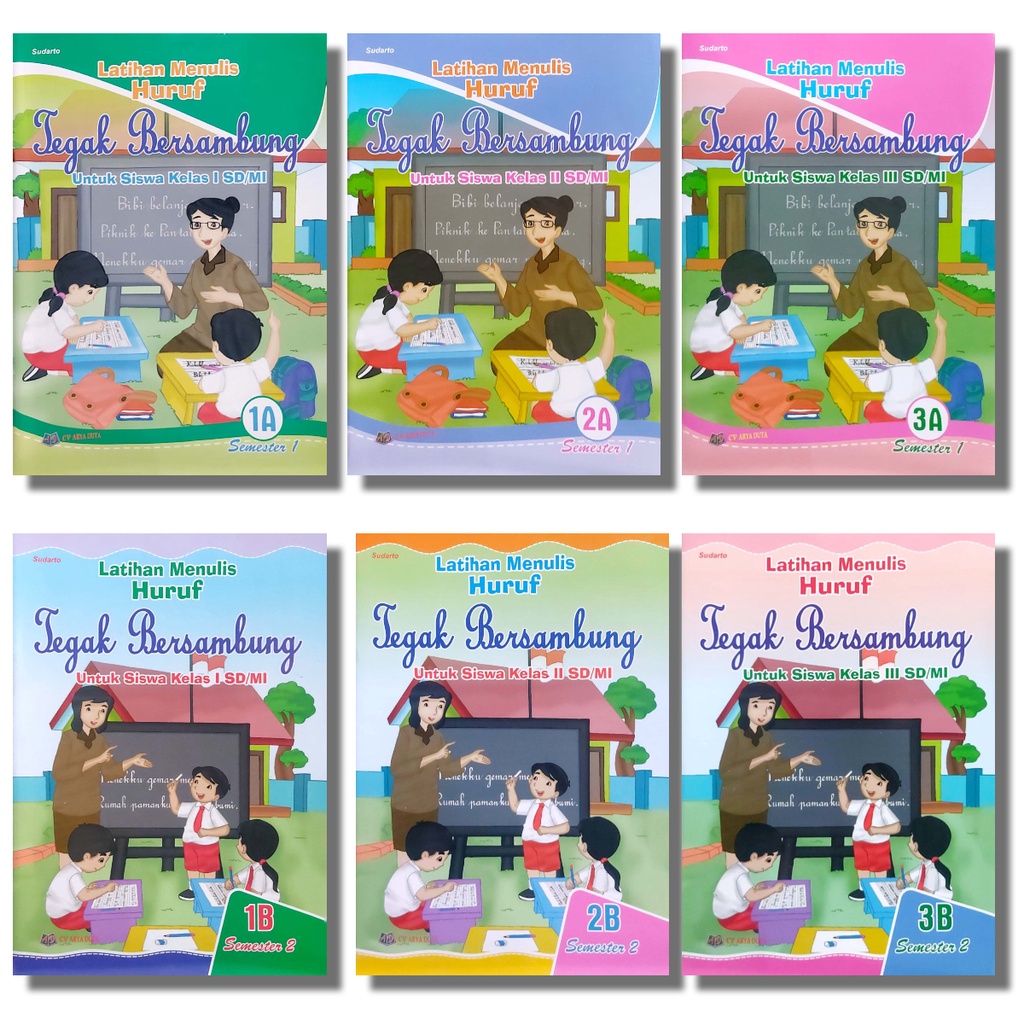 Jual BUKU TEGAK BERSAMBUNG KELAS 1 S.D KELAS 3 SD SEMESTER GANJIL DAN ...