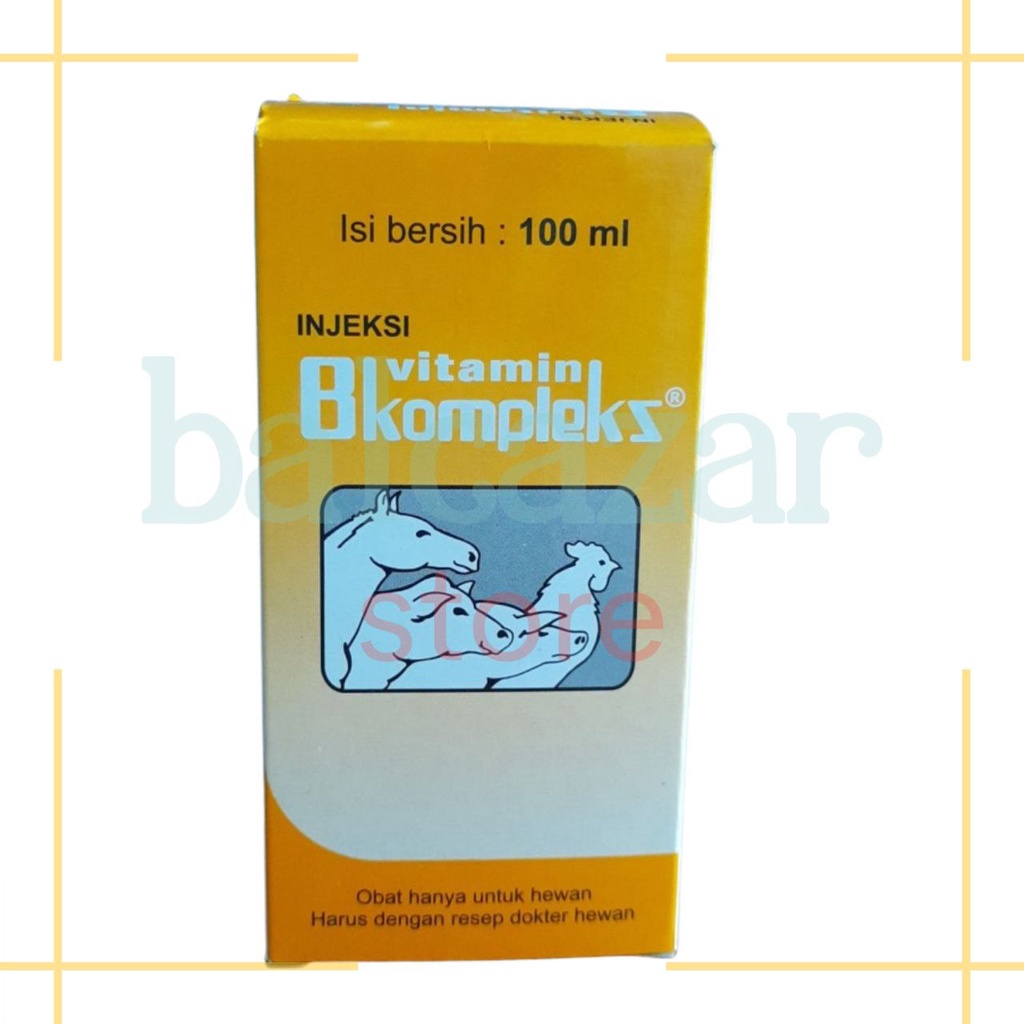 Jual Vitamin Injeksi Vit B Komplex Kompleks Suntik Hewan Kelinci Sapi ...