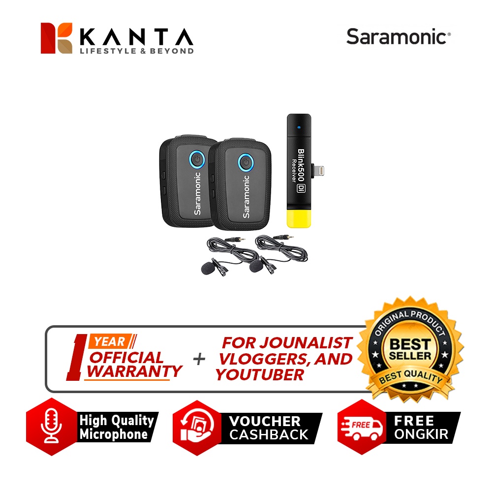 Jual Saramonic Microphone Wireless Blink 500 B4 Black Shopee Indonesia