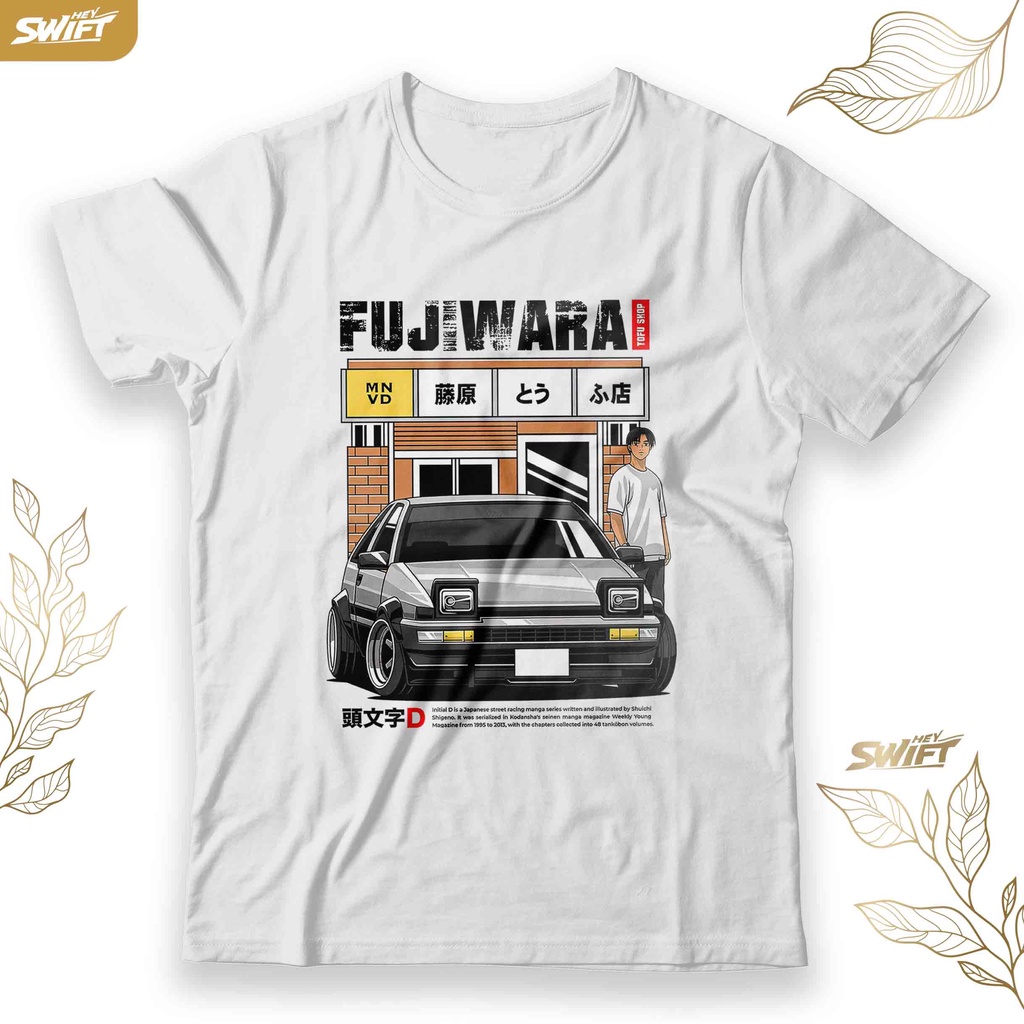 Jual Kaos Fujiwara Tureno Ae Car Initial D Hachiroku Ae Jdm Tshirt