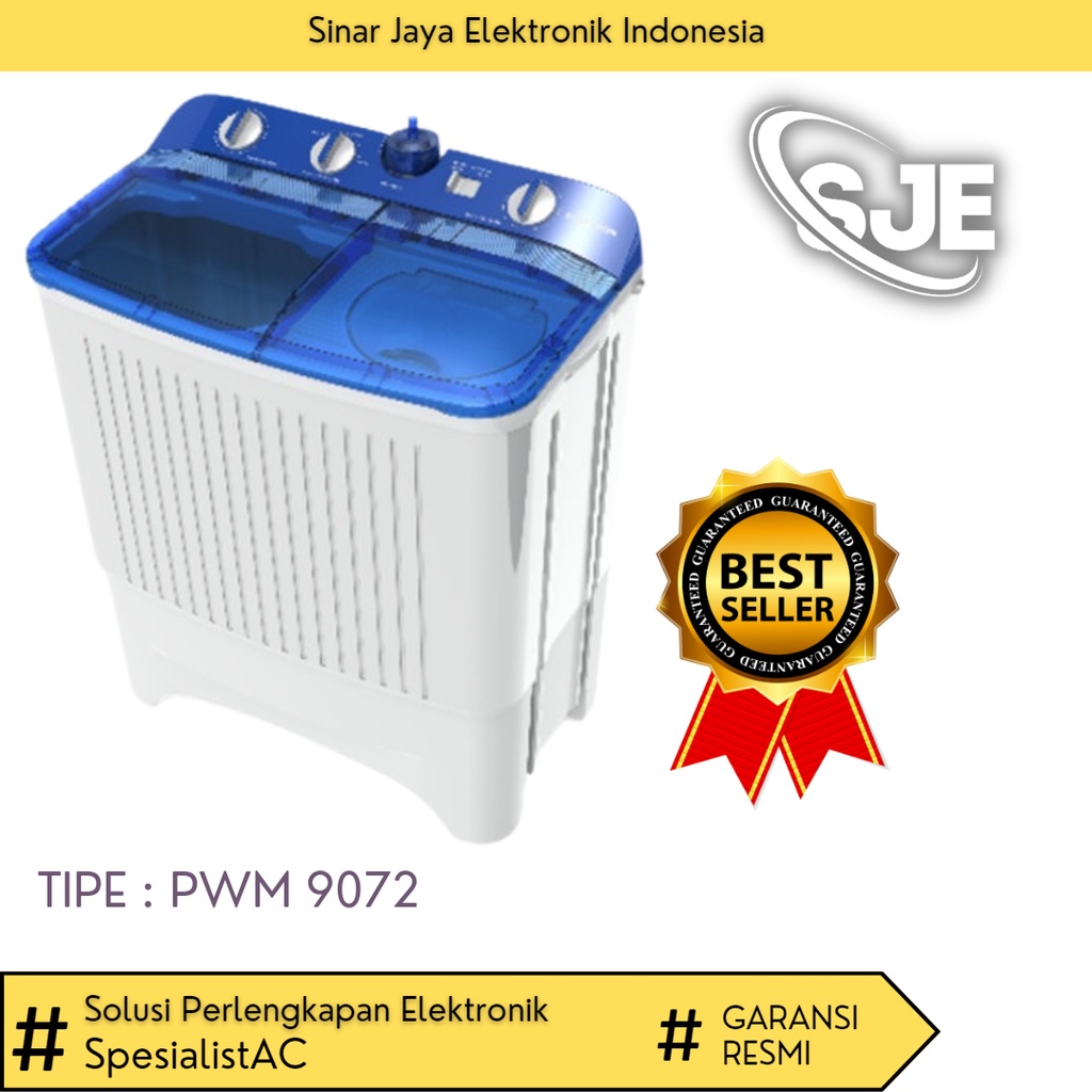 Jual MESIN CUCI POLYTRON 2 TABUNG 9 KG | PWM 9072 | Shopee Indonesia