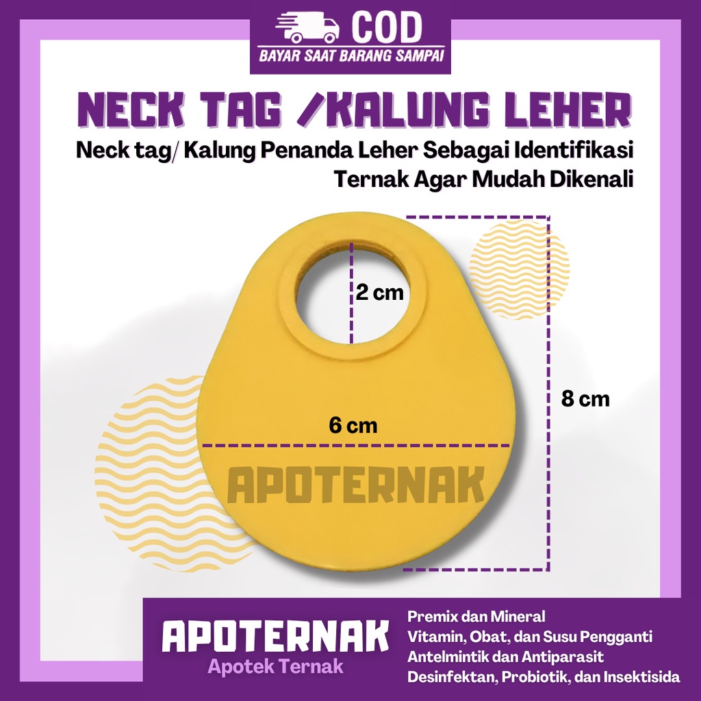 Jual NECK TAG | Kalung Nomor Ternak Sapi Kambing Domba Kuda Kerbau ...