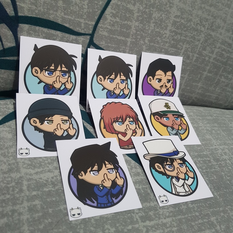 Jual Stiker Anime Chibi Conan Sticker Vinyl Edogawa Ran Kaitou Kid ...