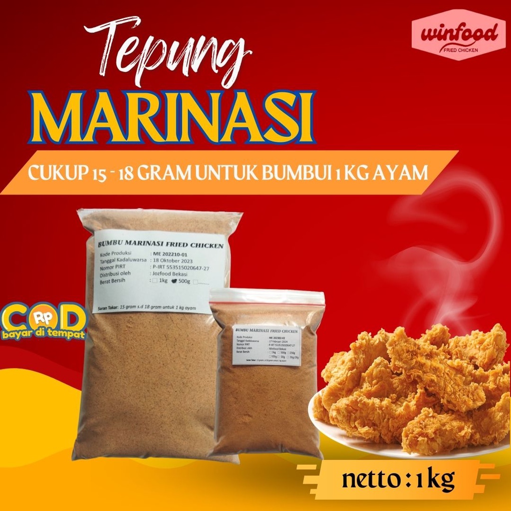 Jual Bumbu Marinasi Ayam Krispi Praktis Serbaguna Fried Chicken 1 Kg