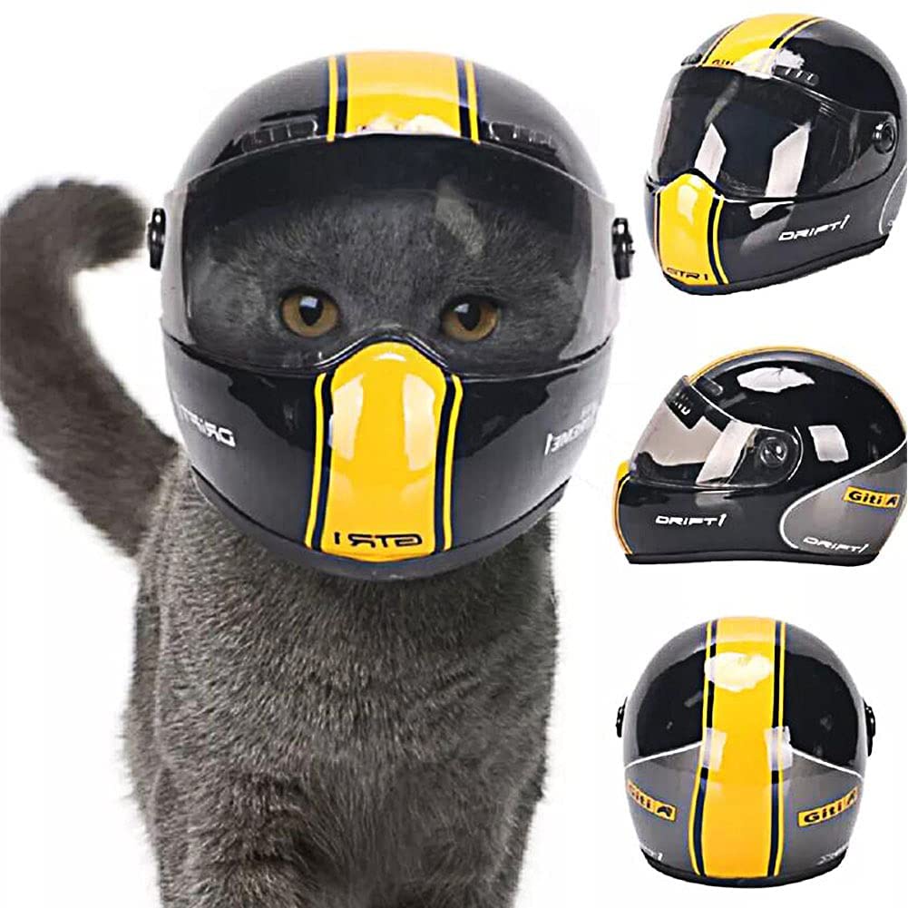 Jual Handsome Pet Helmet,Cute Cat Dog Cap Outdoor Anti-Collision Mini ...
