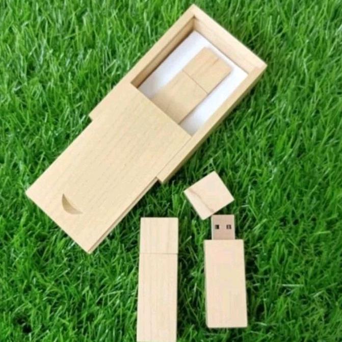 Jual Flashdisk kayu kotak plus box realkapasitas | Shopee Indonesia