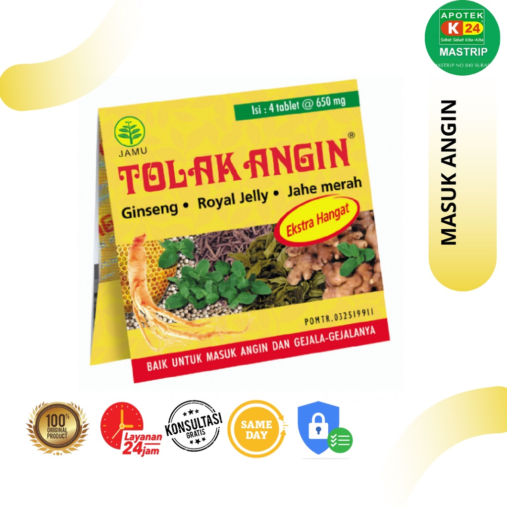 Jual Tolak Angin Tablet / Masuk Angin Kembung Meriang / Dewasa ...