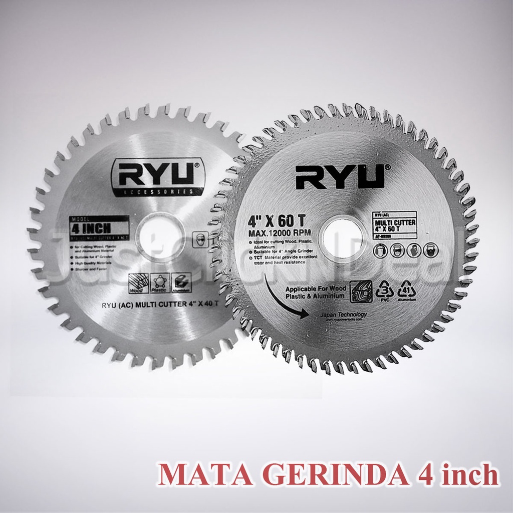Jual Ryu Multi Cutter 4 Inch Mata Gergaji Gerinda Potong Kayu Plastik ...