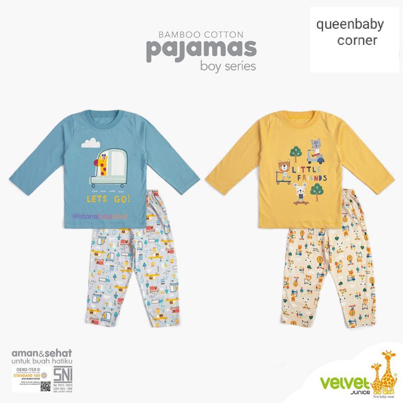 Jual VELVET JUNIOR COTTON BAMBOO PAJAMAS MIX & MATCH | Shopee Indonesia