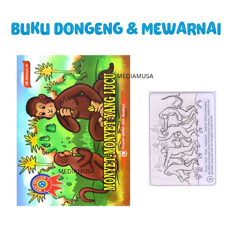 Jual Buku Dongeng Hewan Dan Mewarnai | Shopee Indonesia