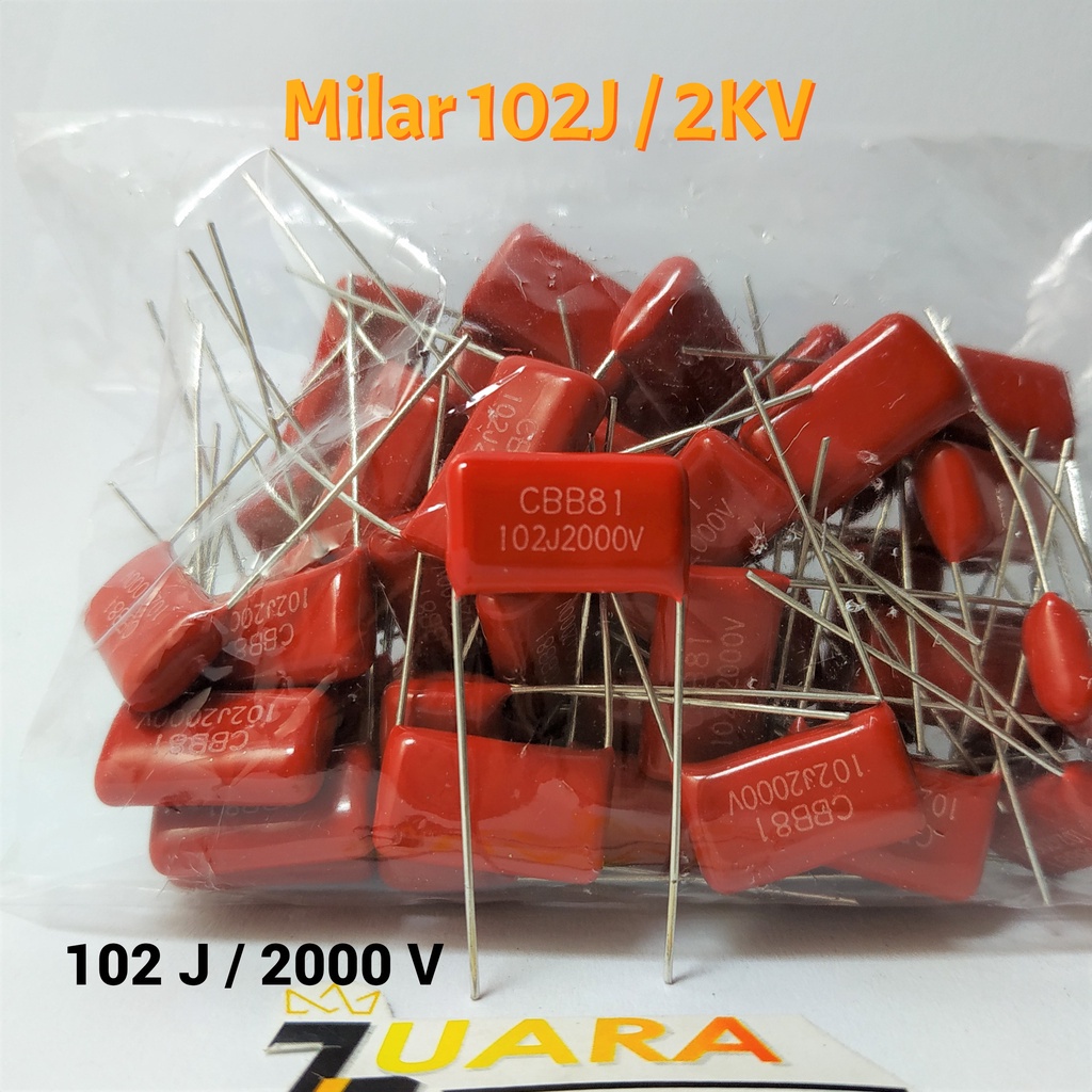 Jual Capasitor Milar 102J / 2KV | Kapasitor Milar 102 J / 2000 Volt ...